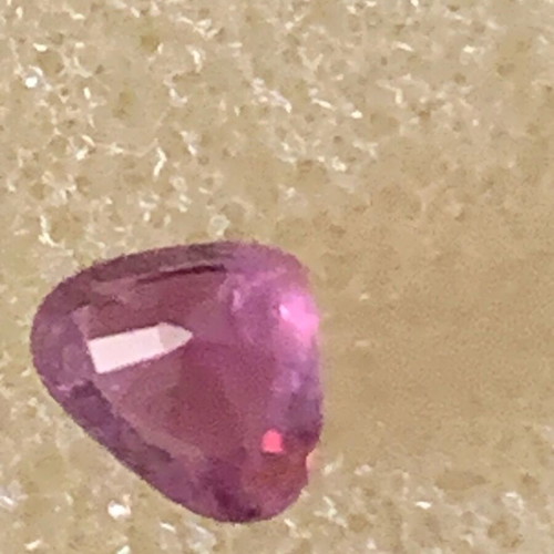Pinkish purple pear sapphire 0.53 cts natural new