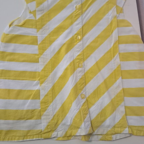 Okaidi striped yellow shirt for girls like new, size 110 cm
