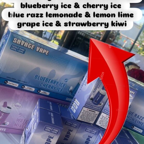 Vape 50k puffs with 2 flavors, new