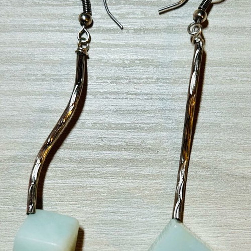 Silver earrings new, turquoise and silver