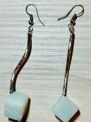 Silver earrings new, turquoise and silver