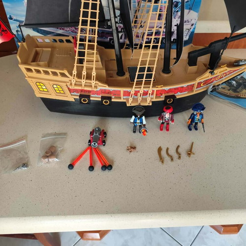 Playmobil 6678 Pirate Ship used with box and instructions