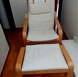 Πολυθρόνα και υποπόδιο POANG της IKEA