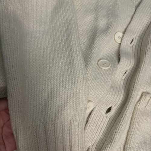 Zara unisex warm cardigan, white beige, size M
