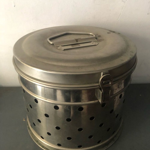Sterilization drum used from 1974 antique