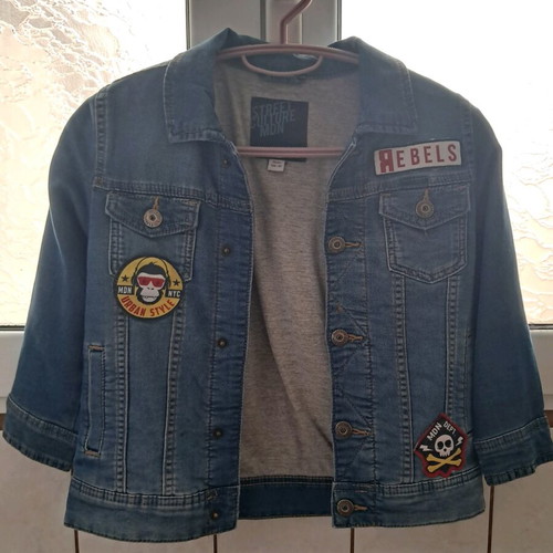 Marasil Kids' Denim Jacket Like New For 4 Years With Patches
