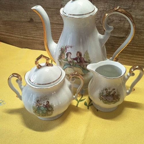 TP Zaječar Yugoslavia porcelain coffee set 15 pieces, new