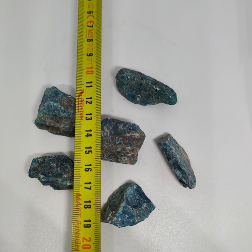 Natural Raw Blue Apatite 6 Pieces 106g