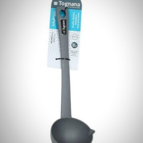 Tognana Mythos soup ladle, gray nylon silicone