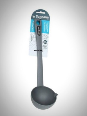Tognana Mythos soup ladle, gray nylon silicone