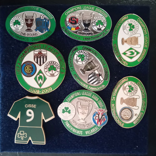 Panathinaikos 2008-2009 Champions League set of 8 collectible pins