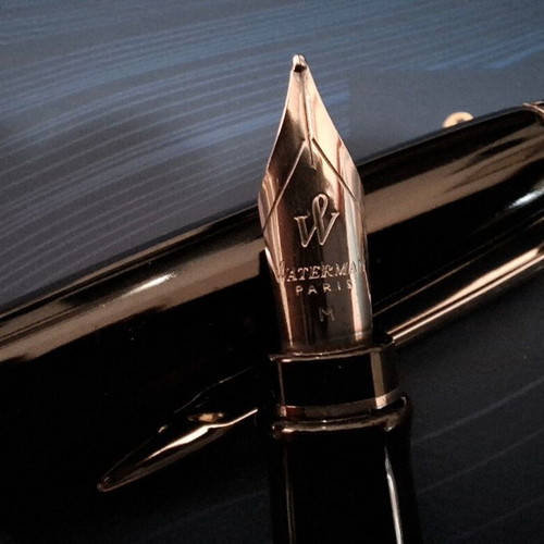 Waterman Expert 3 Black CT fountain pen with converter and blue ink