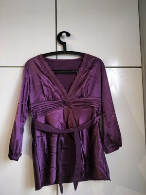 Women's satin blouse purple like new, size L