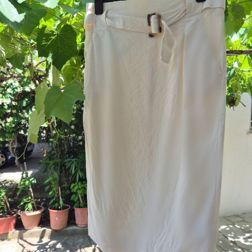 Pencil skirt Marks & Spencer like new, linen-viscose, cream, size XL
