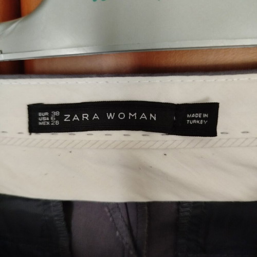 Zara women's straight-leg pants grey like new size 36-38