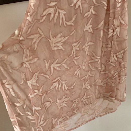 ZARA Embroidered Caftan Dress Small Pink Peach New
