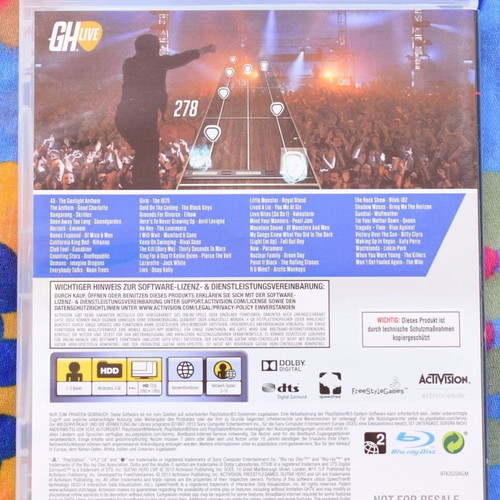 Guitar Hero Live PS3 game used, rhythm music