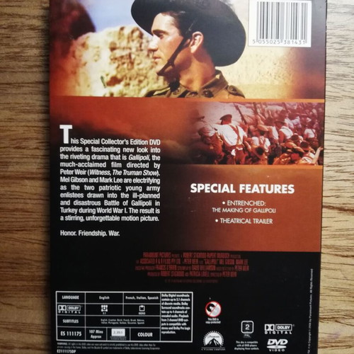 Gallipoli DVD like new with Greek subtitles