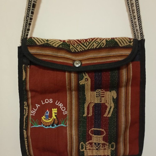 Ethnic shoulder bag like new, multicolor, from Peru Isla los Uros