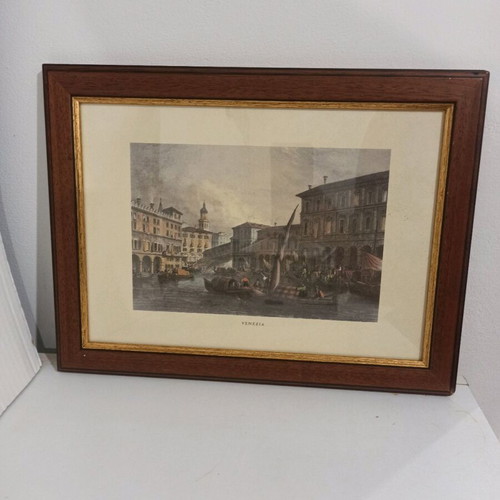 Venice framed print used with wooden frame 41x31 cm