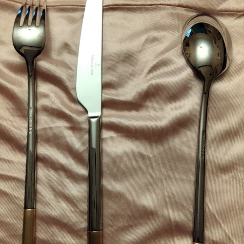 Villeroy & Boch Ella Gold plated cutlery set 3pcs new