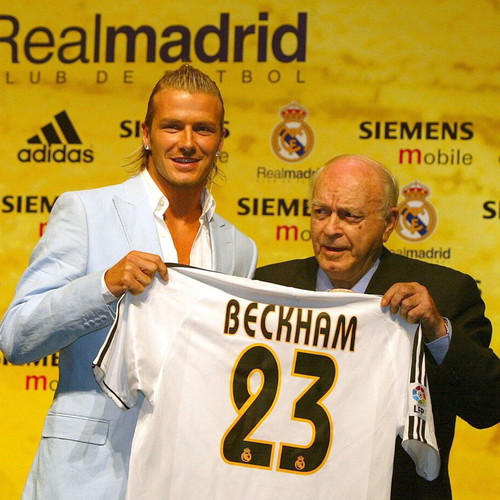 Beckham Real Madrid 2003 jersey used, authentic