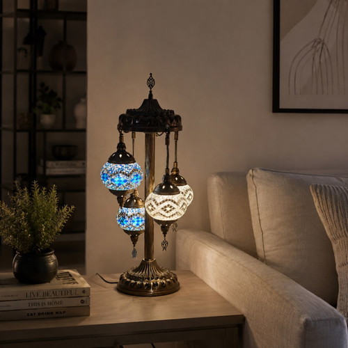 Handmade Floor Lamp with 6 Lights New, Oriental Design