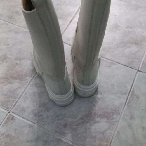 Women's boots used, white, size 37