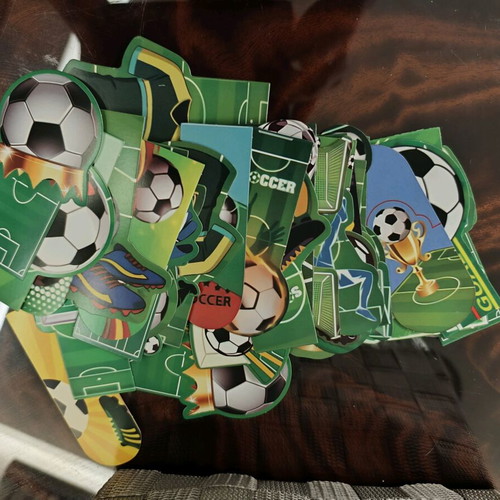 Football gift bags new, set with bookmarks and toys