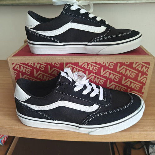 Vans Brooklyn Ls sneakers, black and white, size 38