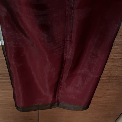 Strapless midi dress Bordeaux Burgundy with black organza, like new