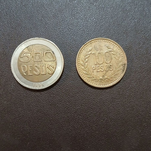 Two Colombia coins 1994/95