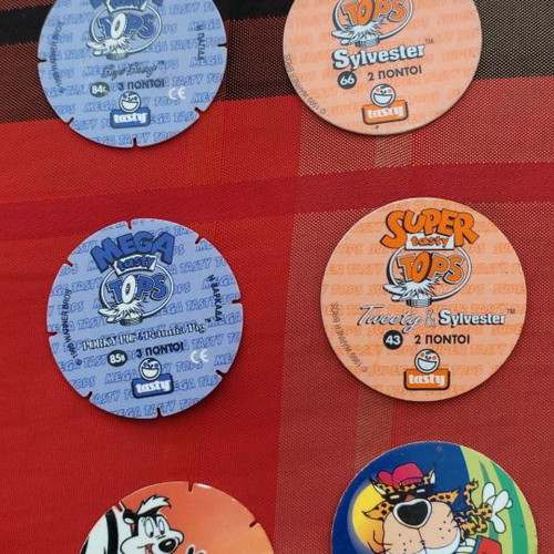 Tasty Tops caps used, pack of 59 pieces