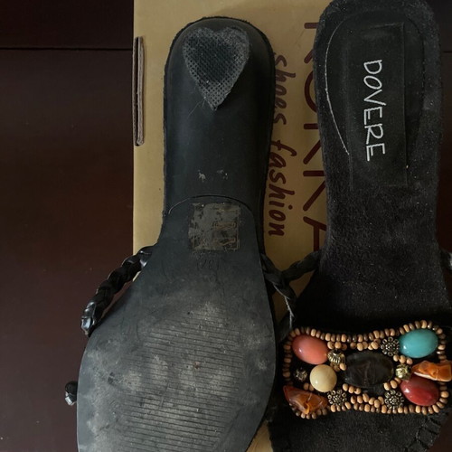 Dovere sandals like new, size 37, black and colorful