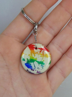 LGBTQ Necklace handmade with pride colors, made-to-order