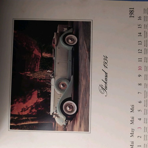 Oldies '81 calendar like new with 12 antique cars from 1981