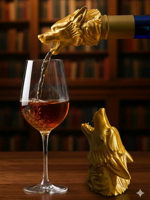 Wolf Drink Pourer Gold New