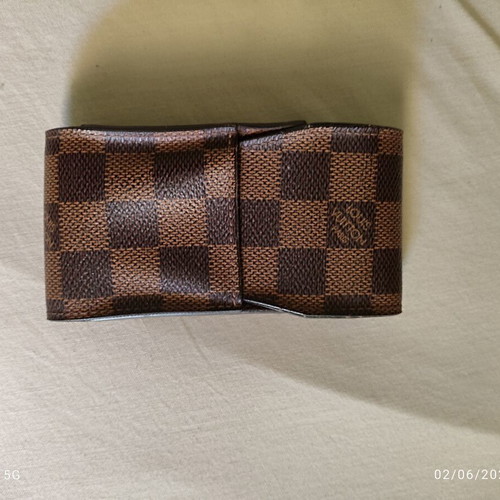 Louis Vuitton vintage damier canvas small case like new, brown