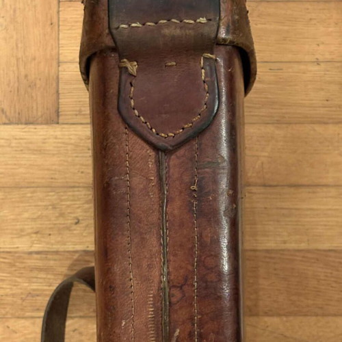 Leather gun case used leg of mutton type handmade