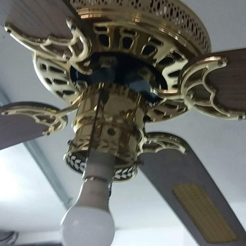 Ceiling fan used with light fixture