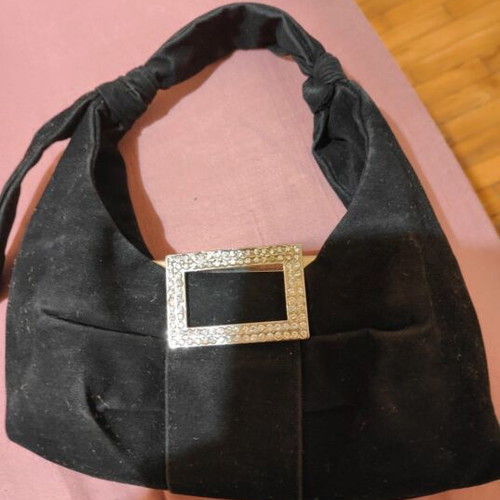 Sequin camisole top Large used with black satin evening clutch