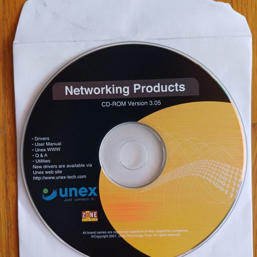 Unex Zone Labs Network Products CD ROM like new