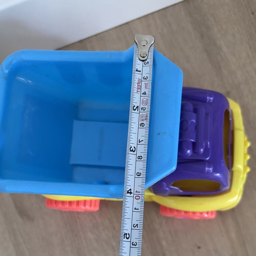 Plastic toy trucks used, pack of 3