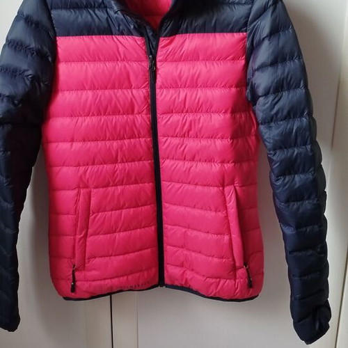 Women's lightweight puff jacket like new, pink and blue, size XS