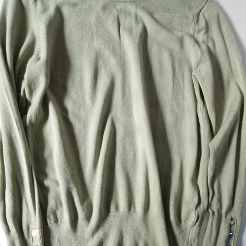 Zara long-sleeve blouse green like new, Large with studs