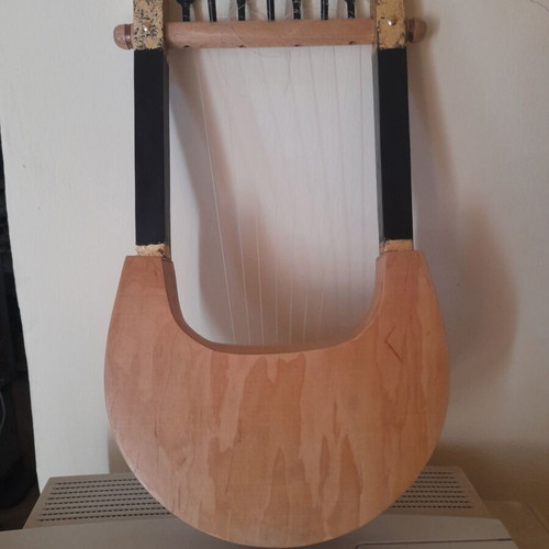 Ancient Greek lyre handcrafted, new, made of fir and birch wood