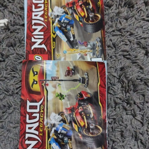Lego Ninjago Kai and Zane Machines with Instructions and Two Lego City Figures like new