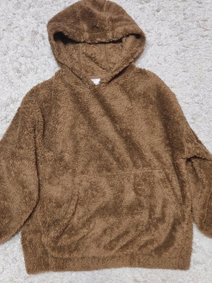 Zara Sherpa Hoodie Like New, Brown, Size 140 cm