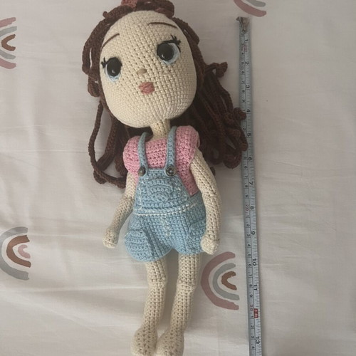 Handmade Amigurumi Doll like new with removable clothes