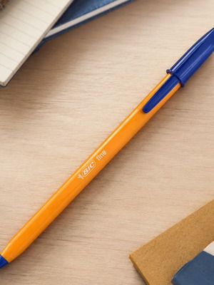 BIC Orange Original Fine pen 0.8mm blue, new